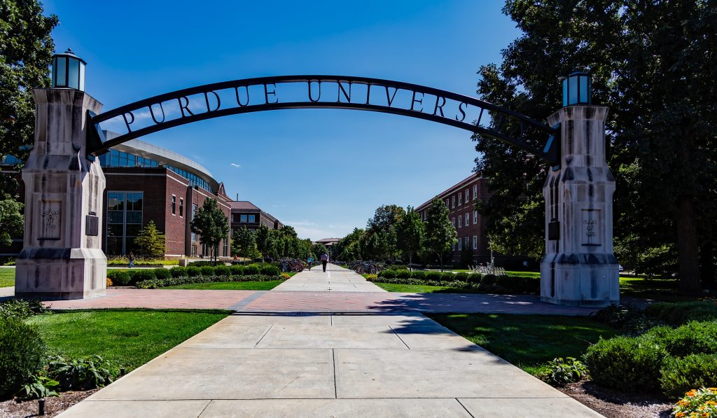 Purdue University entrance arch