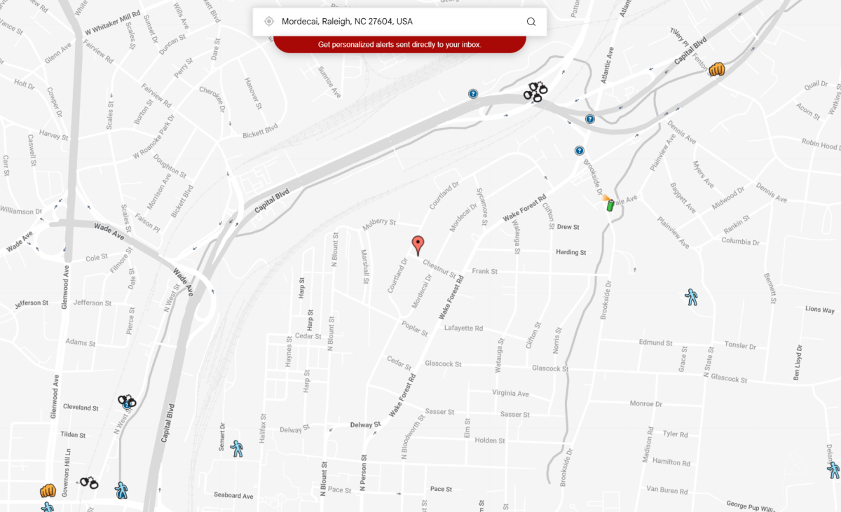 Mordecai, Raleigh, NC neighborhood crime map