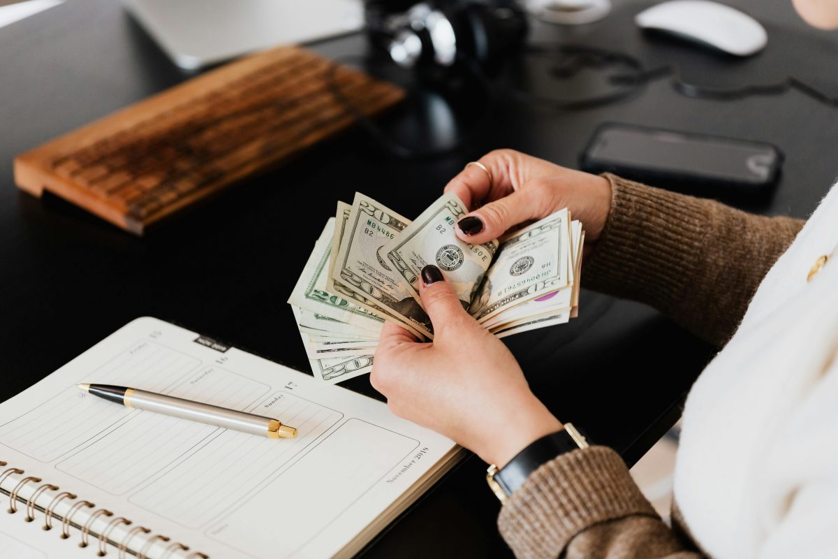 A woman planning and budgeting