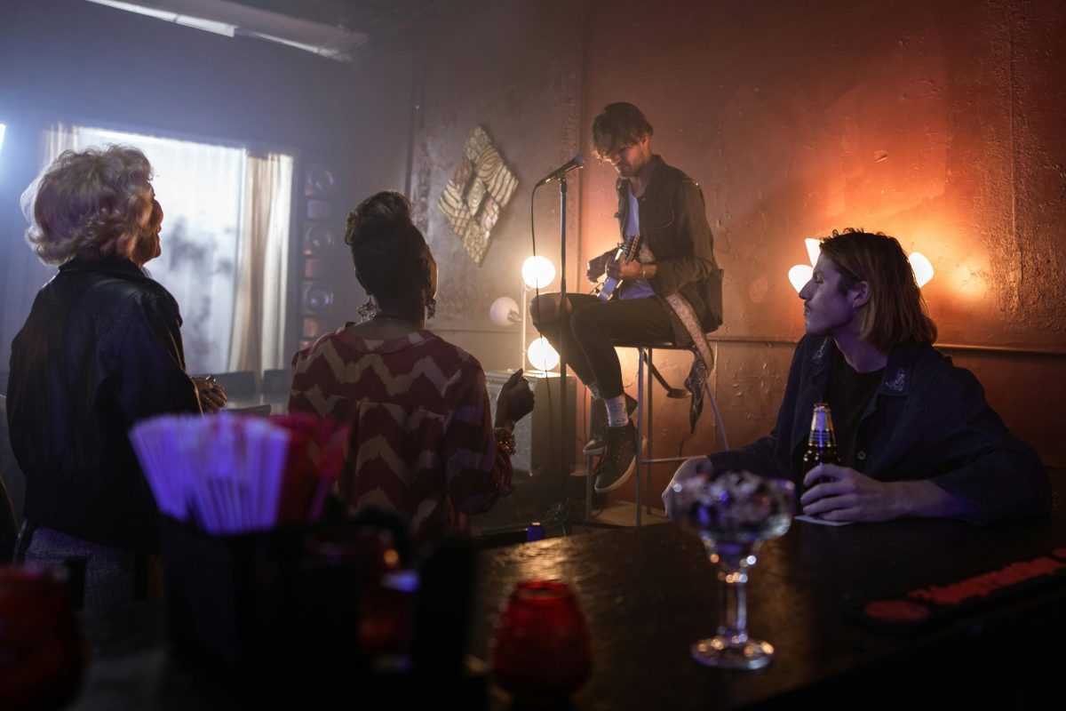 A man performing in a bar