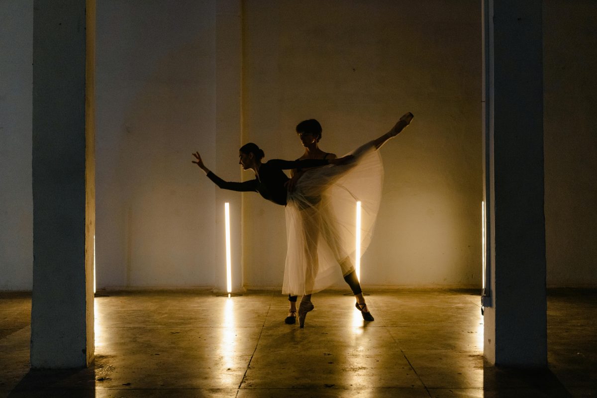 Man and woman dancing together