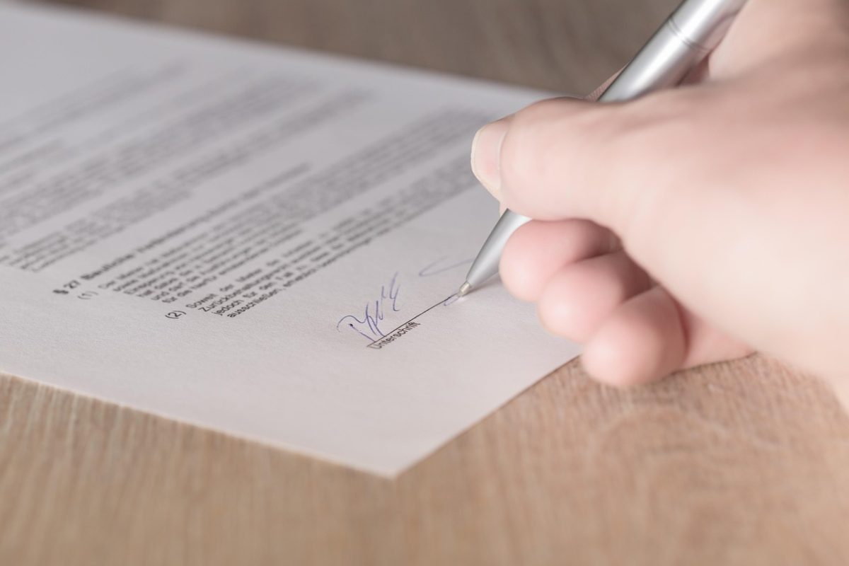 Signing a lease