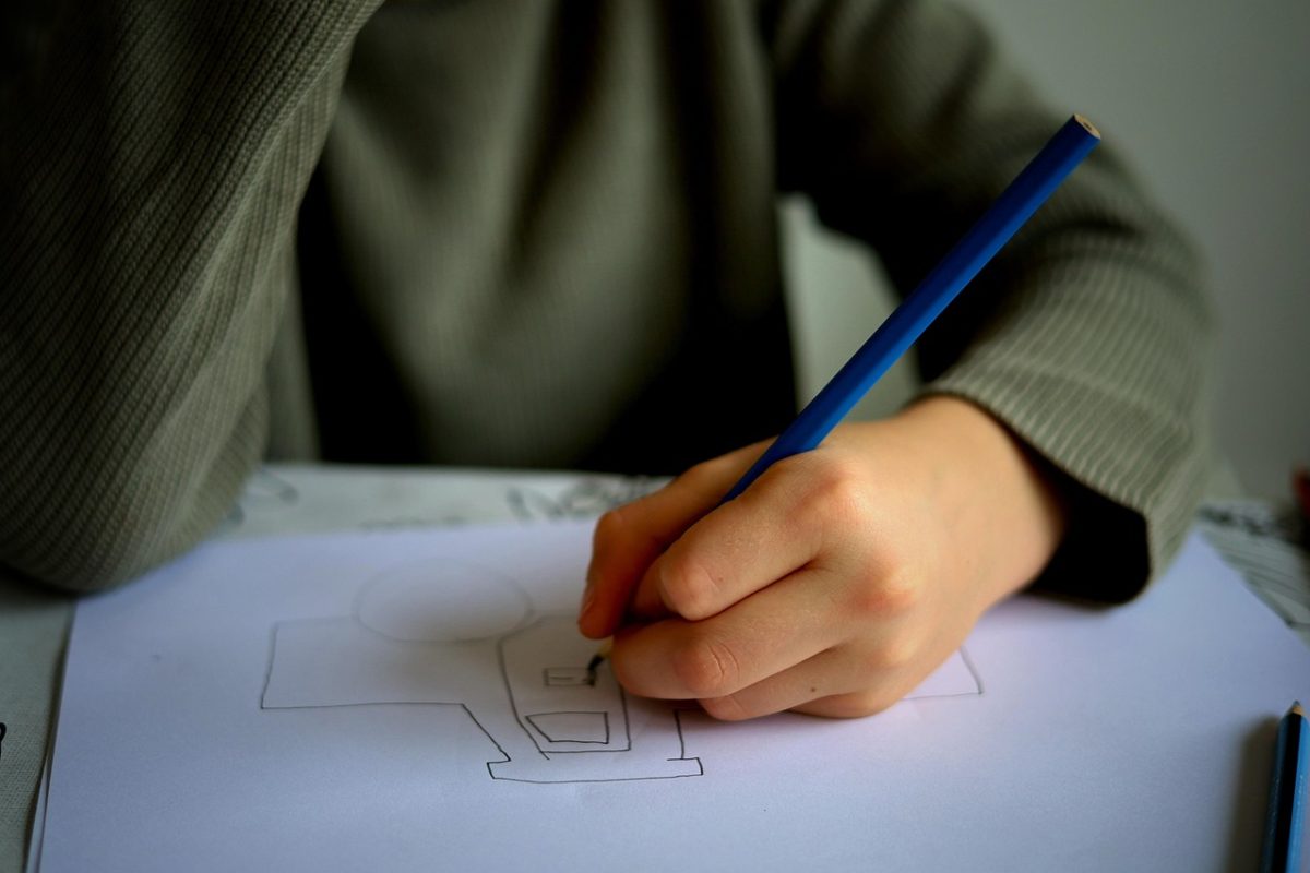 A child drawing