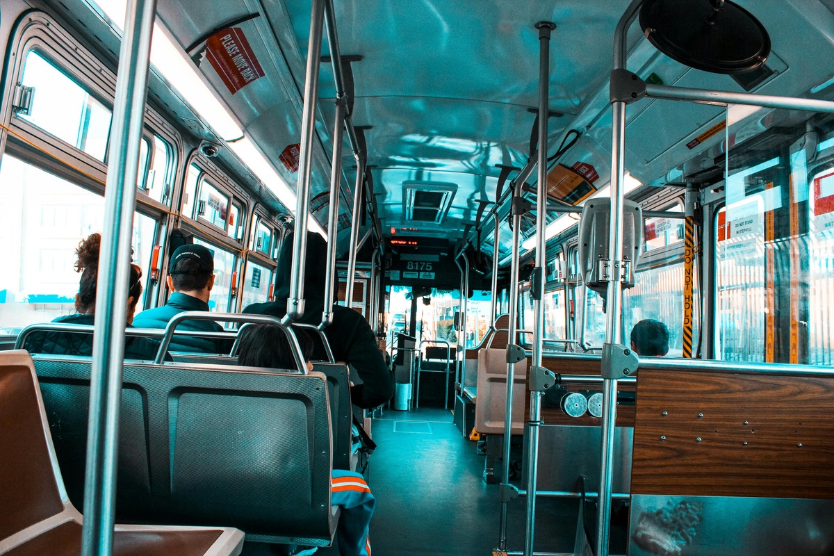 Interior of a bus