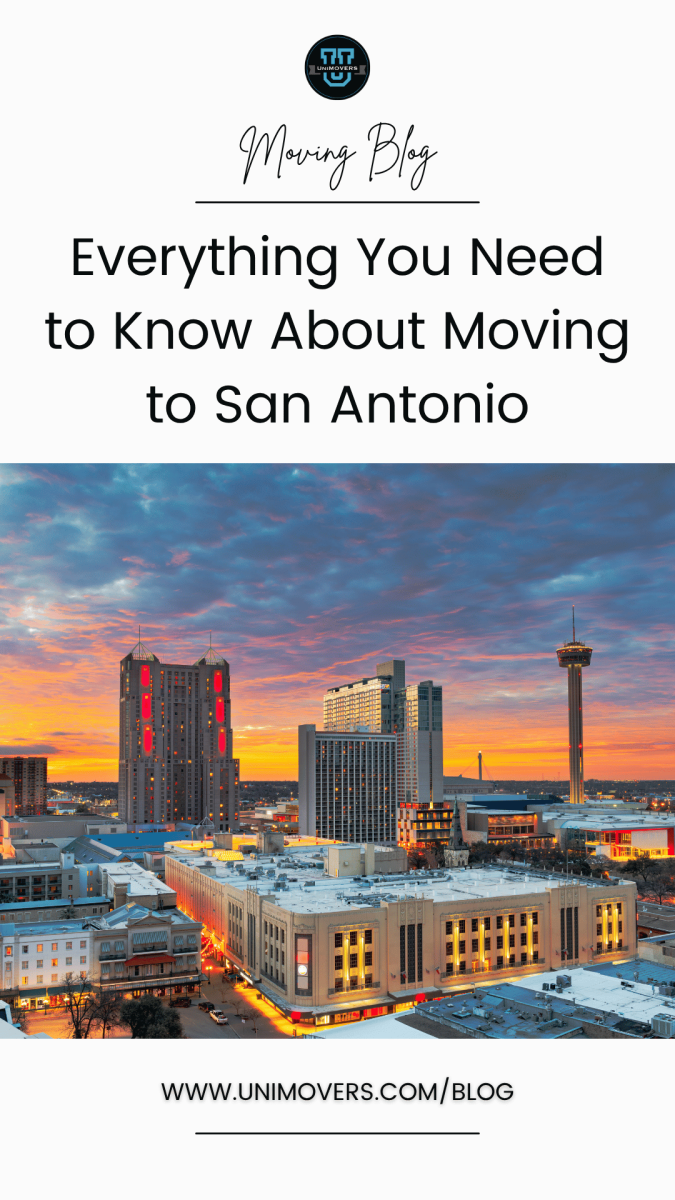 Graphic reading, "Moving blog, Everything you need to know about moving to San Antonio"