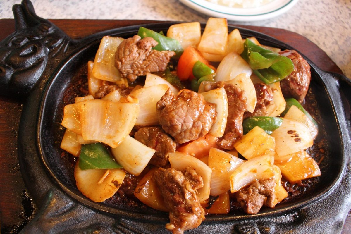 A large portion of Japanese takeout