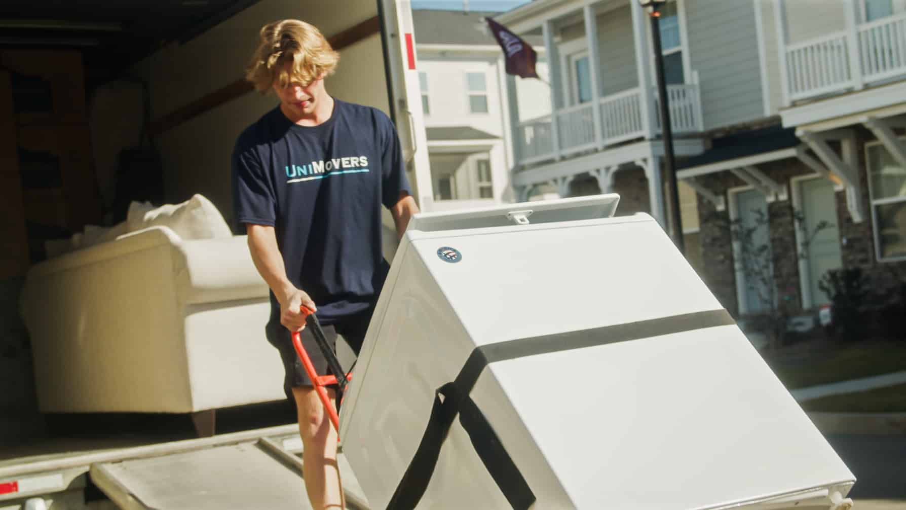 UniMovers Madison WI — UW-Madison student movers loading truck in Madison Wisconsin