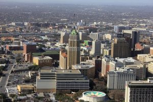 Bird's-eye view of San Antonio, TX
